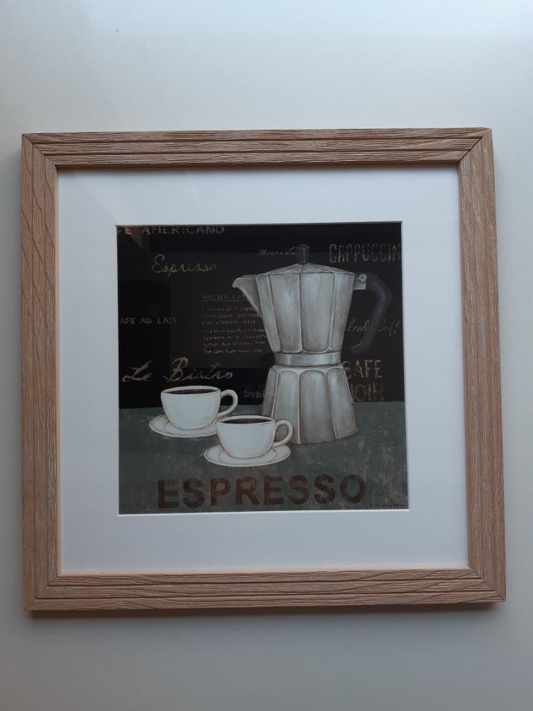 Reproductie espresso in kader van David Carter Brown, Antiek en Kunst, Ophalen