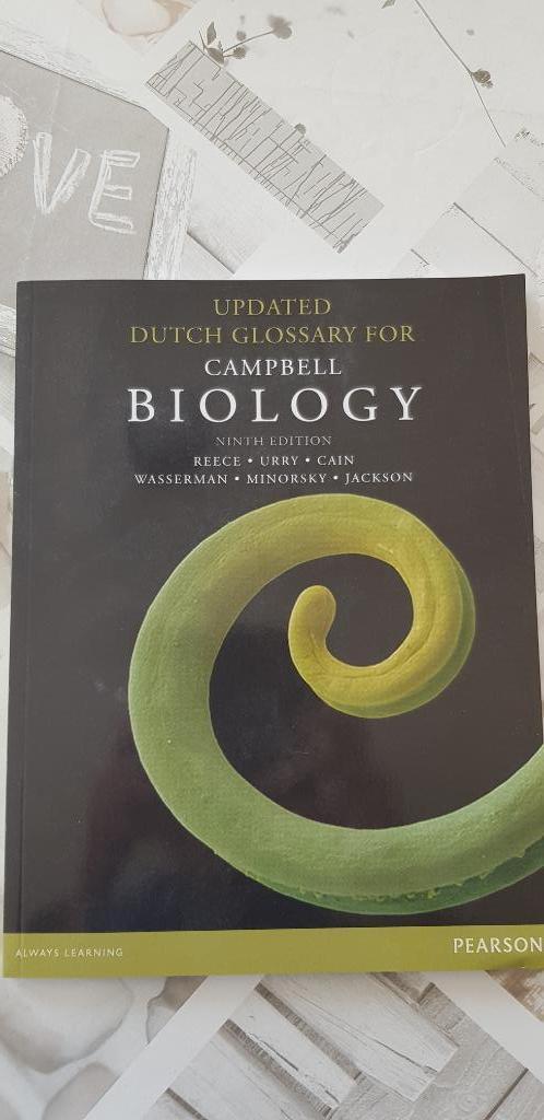 overzicht begrippen biologie in Engels en Nederlands, Livres, Neuf, Campbell, Reece e.a., Biologie, Autres niveaux