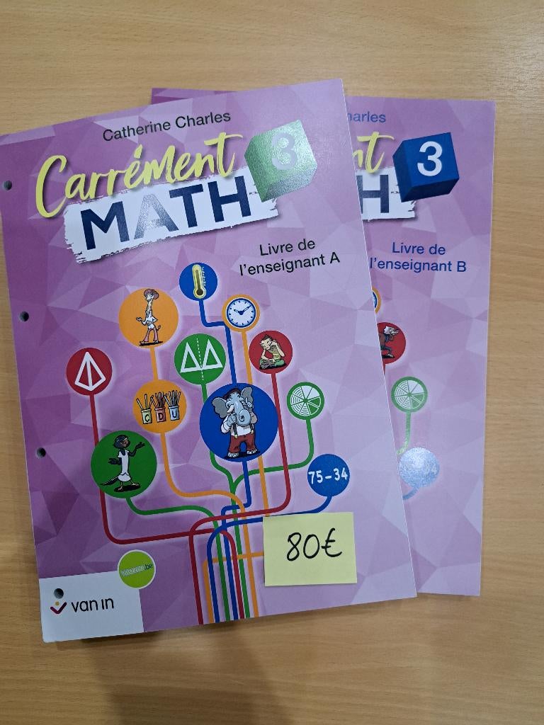 Carrément math 3 Guide - Manuel scolaire math, Enlèvement, Neuf, Primaire, Mathématiques A
