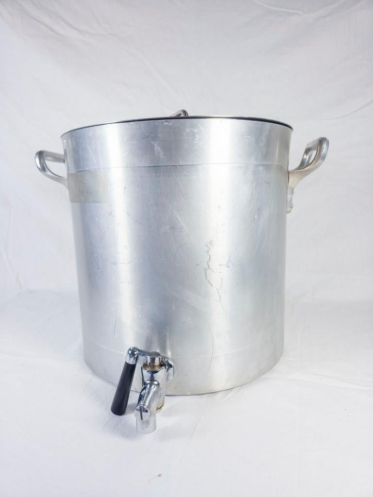 Vintage 20L Brouwketel/Soeppan - Aluminium Lux + Tapkraan, Ophalen, Gebruikt, Aluminium, Kookpan of Snelkookpan