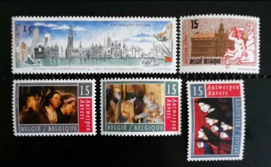 België: OBP 2495/99 ** Antwerpen 1993., Postzegels en Munten, Europa, Frankeerzegel, Ophalen of Verzenden, Zonder stempel
