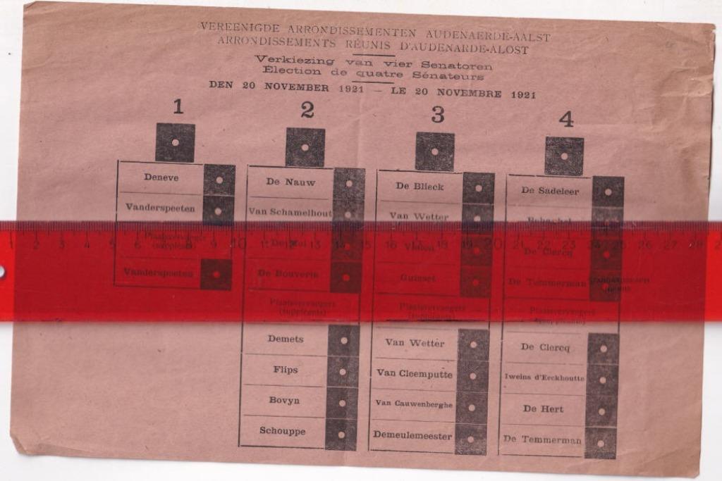 OUDENAARDE - AALST - Verkiezingslijst 20 november 1921 - ver, Boeken, Ophalen of Verzenden