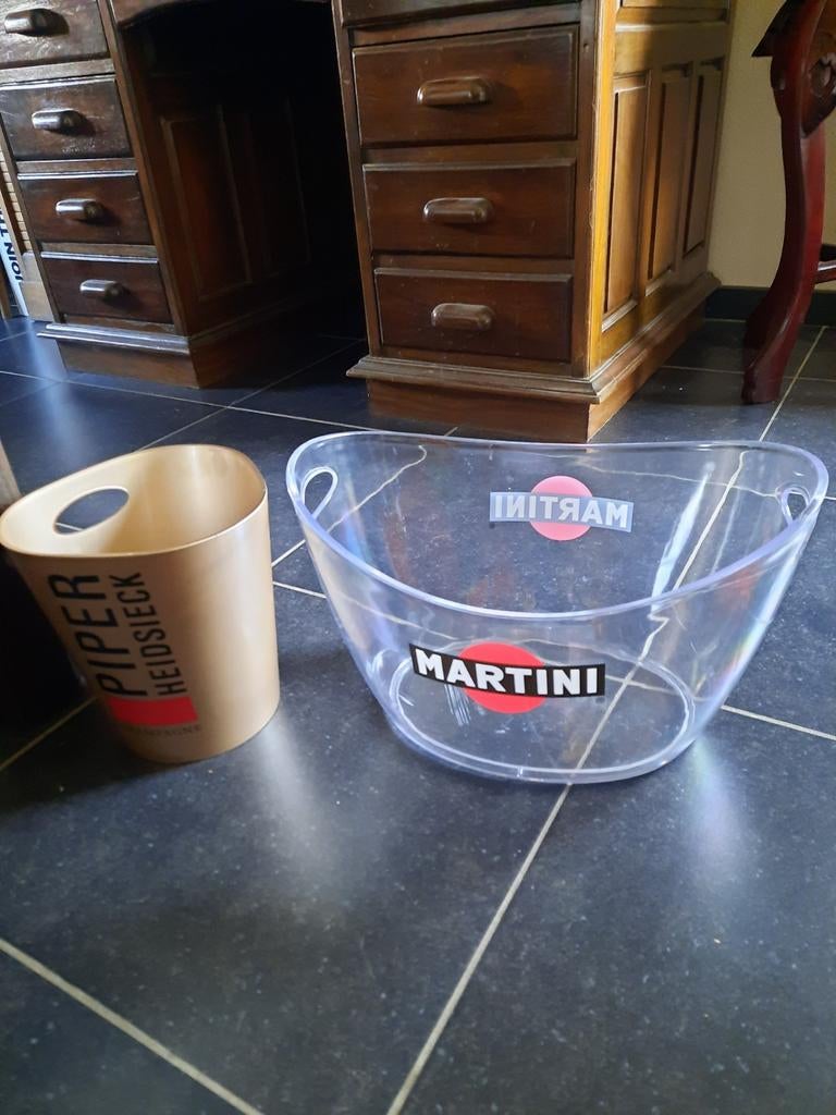 Ijsemmers van Martini en Piper Heidsieck , goede staat !, Ophalen of Verzenden, Gebruikt