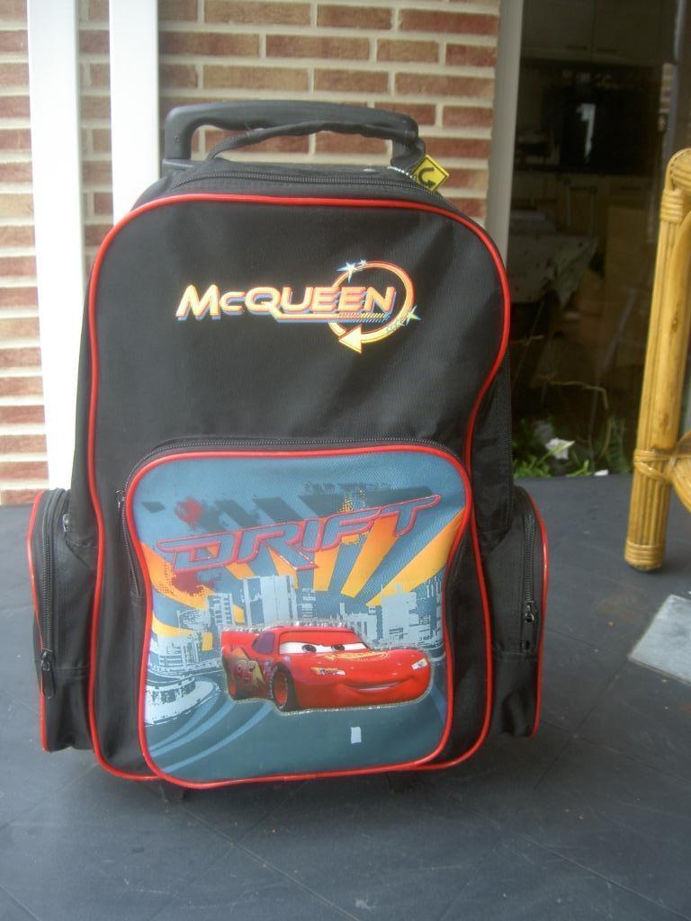 sac à livres, chariot à livres, chariot Cars/McQueen, Enlèvement ou Envoi, Transformable en Sac à dos, Moins de 35 cm, Comme neuf