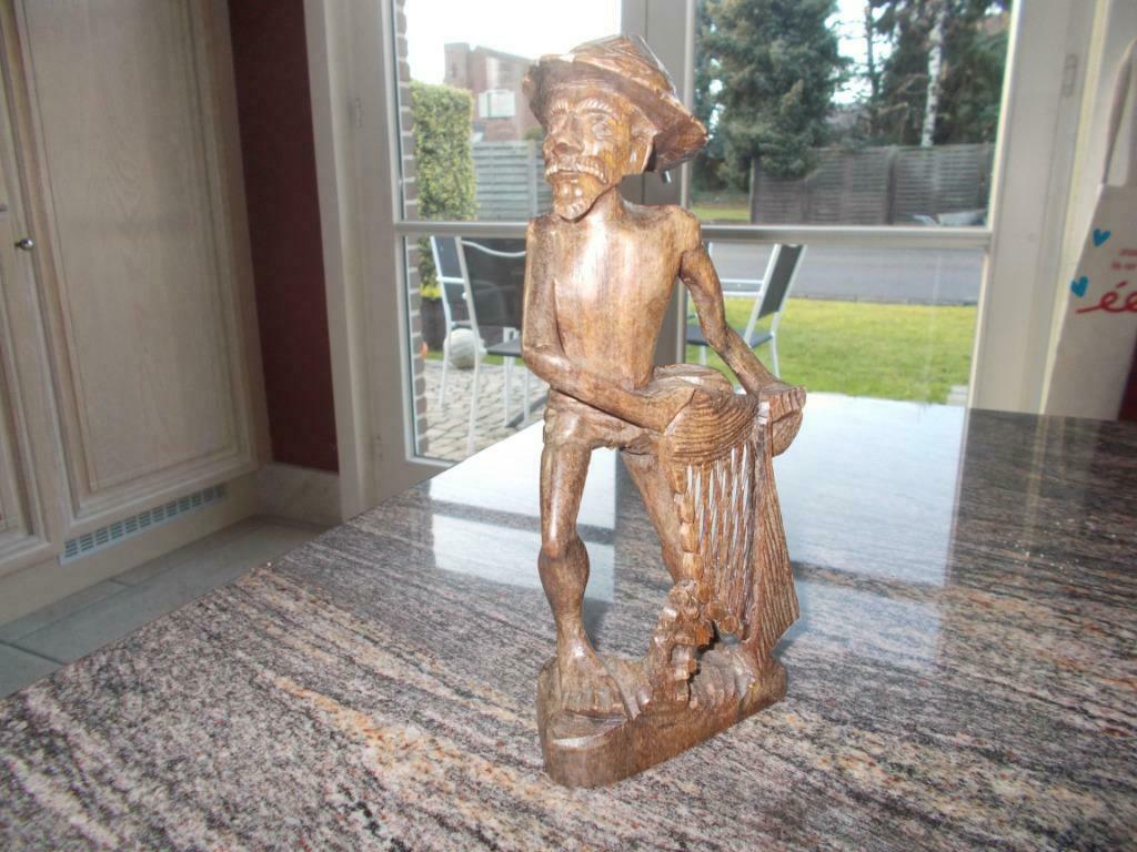 Chinese visser in hout, Enlèvement ou Envoi, Comme neuf, Humain