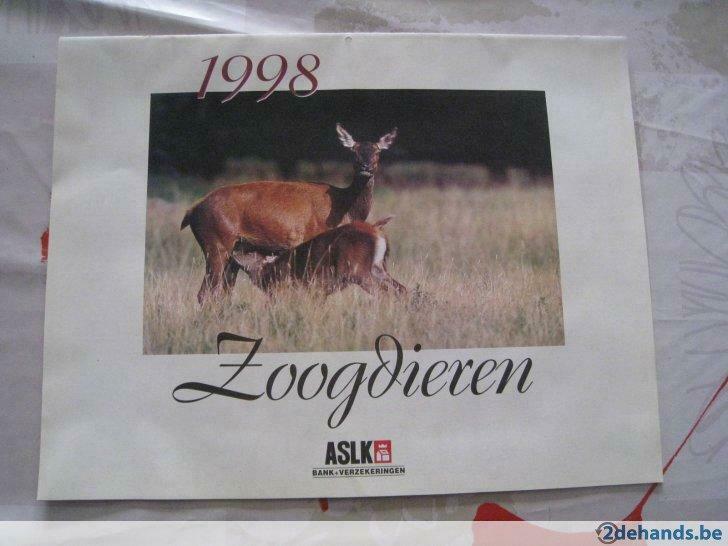 Calendrier autour des mammifères (1998) / gratuit, Envoi, Comme neuf