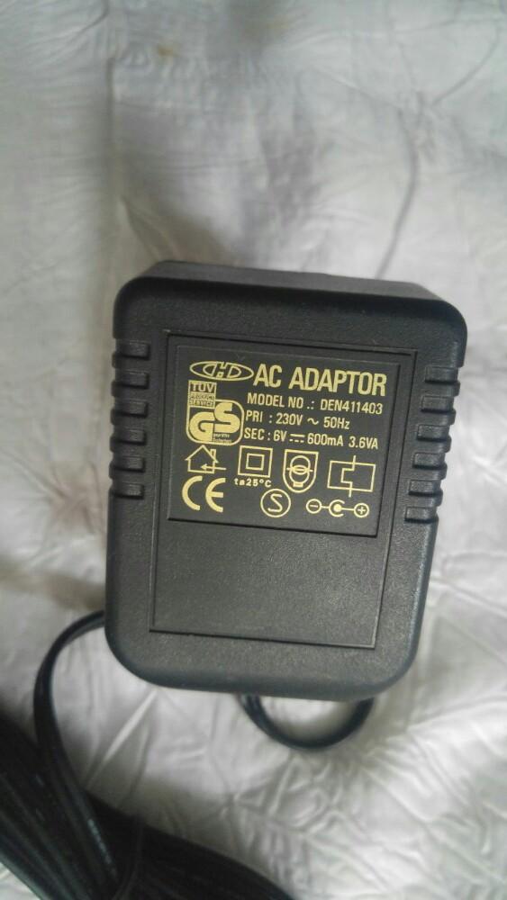 Chargeur lader CHD  DEN411403 6v 600 mA AC 3.40 mm, Enlèvement ou Envoi, Comme neuf