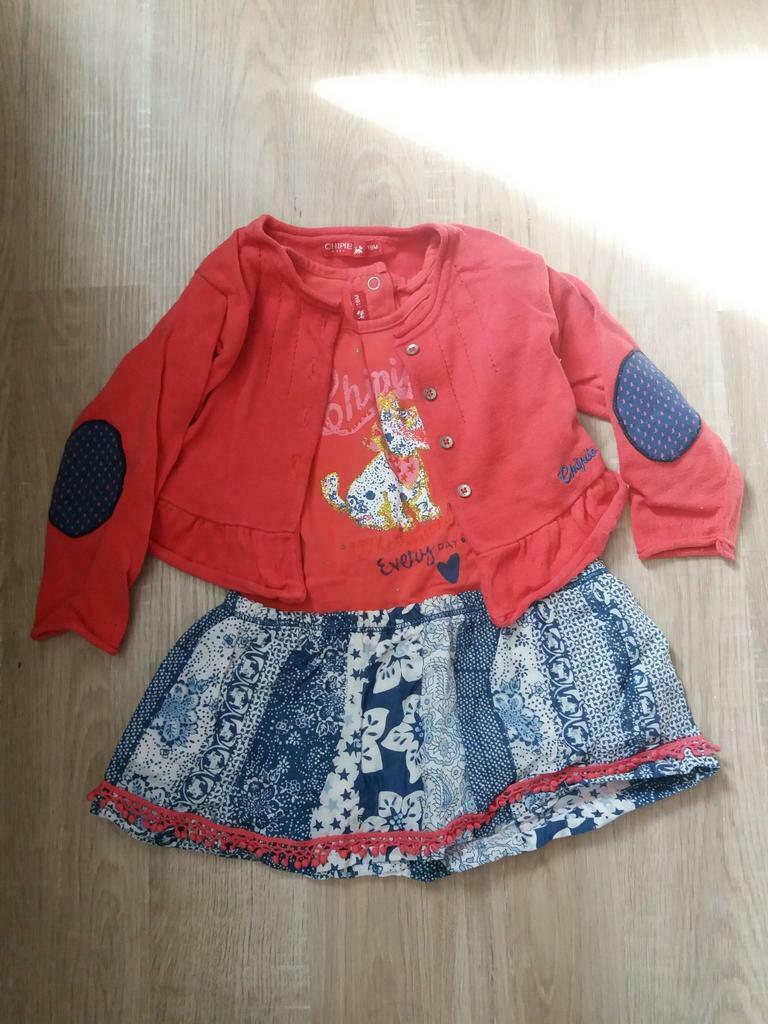 Ensemble Robe + Gilet CHIPIE bébé T81, Enlèvement ou Envoi, Costume, Comme neuf, Chipie