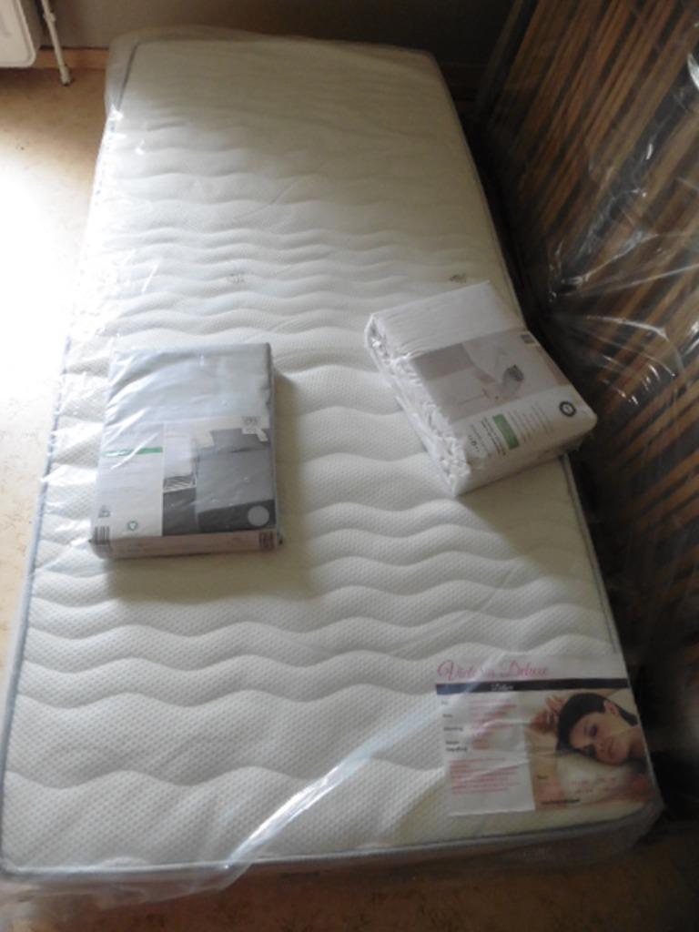 Matelas Pocket Spring Deluxe (nouveau) - 210 cm x 90 cm, Neuf, 90 cm, Matelas, Enlèvement ou Envoi