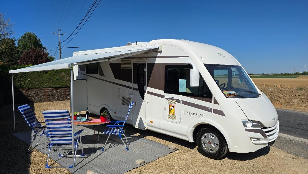 Mc louis Carat 880 G. 4.250 Kg 60.000 Km Full Full options, Caravans en Kamperen, Omvormer, Fiat, Antidémarrage, 7 tot 8 meter