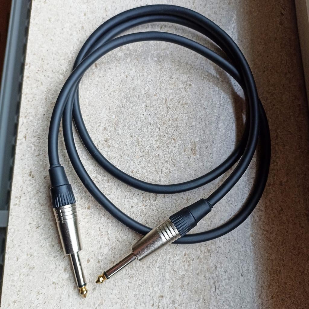 Câble instrument YELLOW CABLE, noiseless, 2 x Jack, 1.5m, Enlèvement ou Envoi, Comme neuf, Instrument