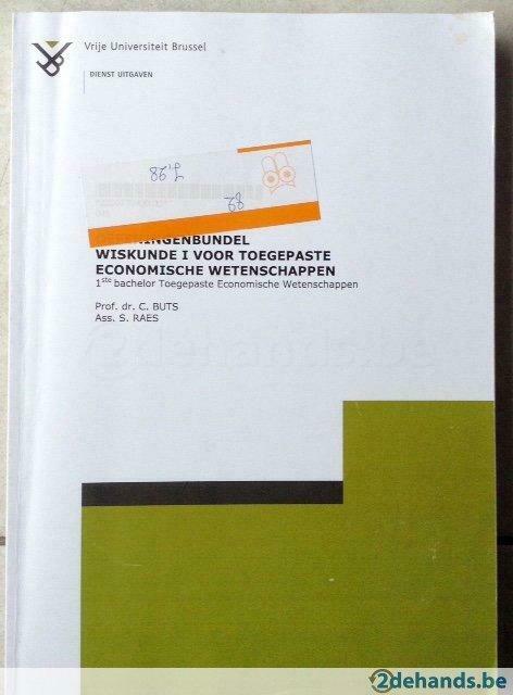 A vendre Mathématiques I pour le TEW, 1B (VUB), Enlèvement, Comme neuf, Enseignement supérieur
