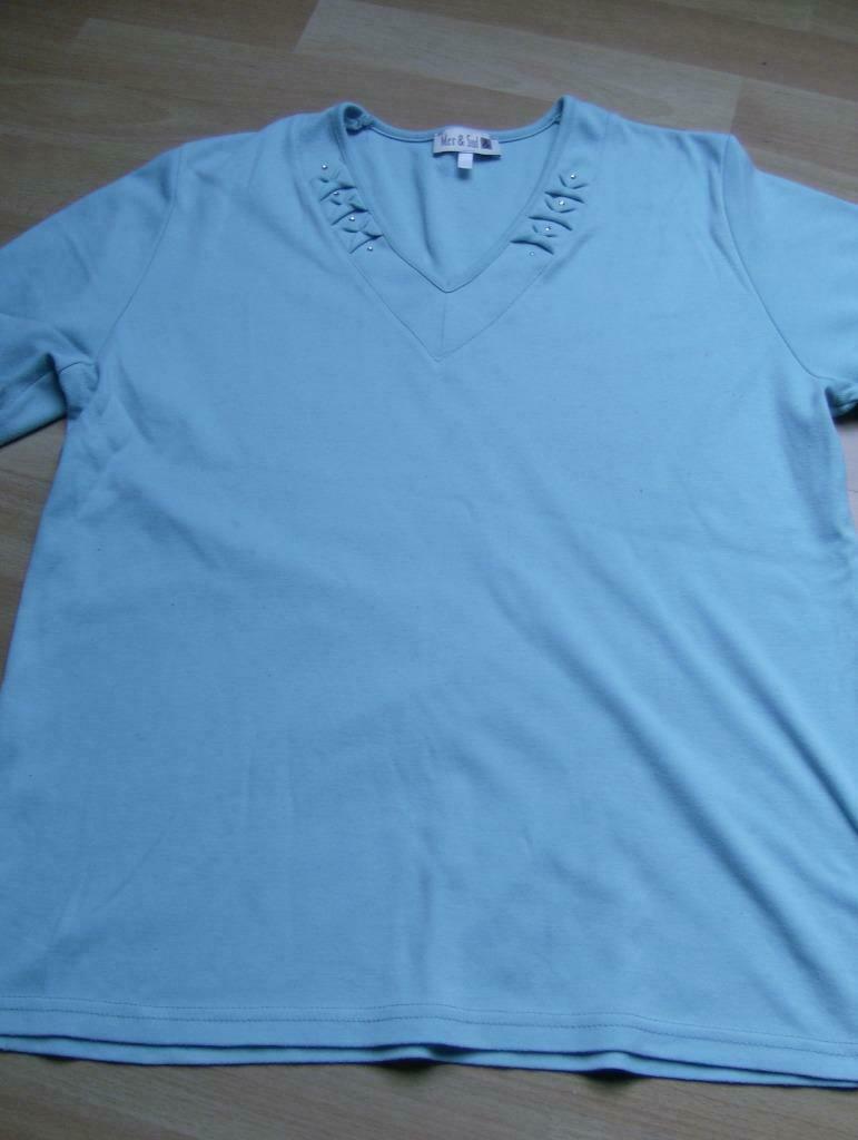 t-shirt blauw merk mer du sud - maat 5 = xl, Kleding | Dames, Blauw, Maat 46/48 (XL) of groter, Ophalen of Verzenden, Gedragen