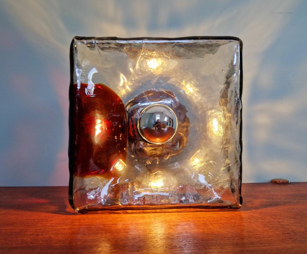 Glazen plafondlamp Mazzega Murano, 1960, Antiek en Kunst, Ophalen of Verzenden