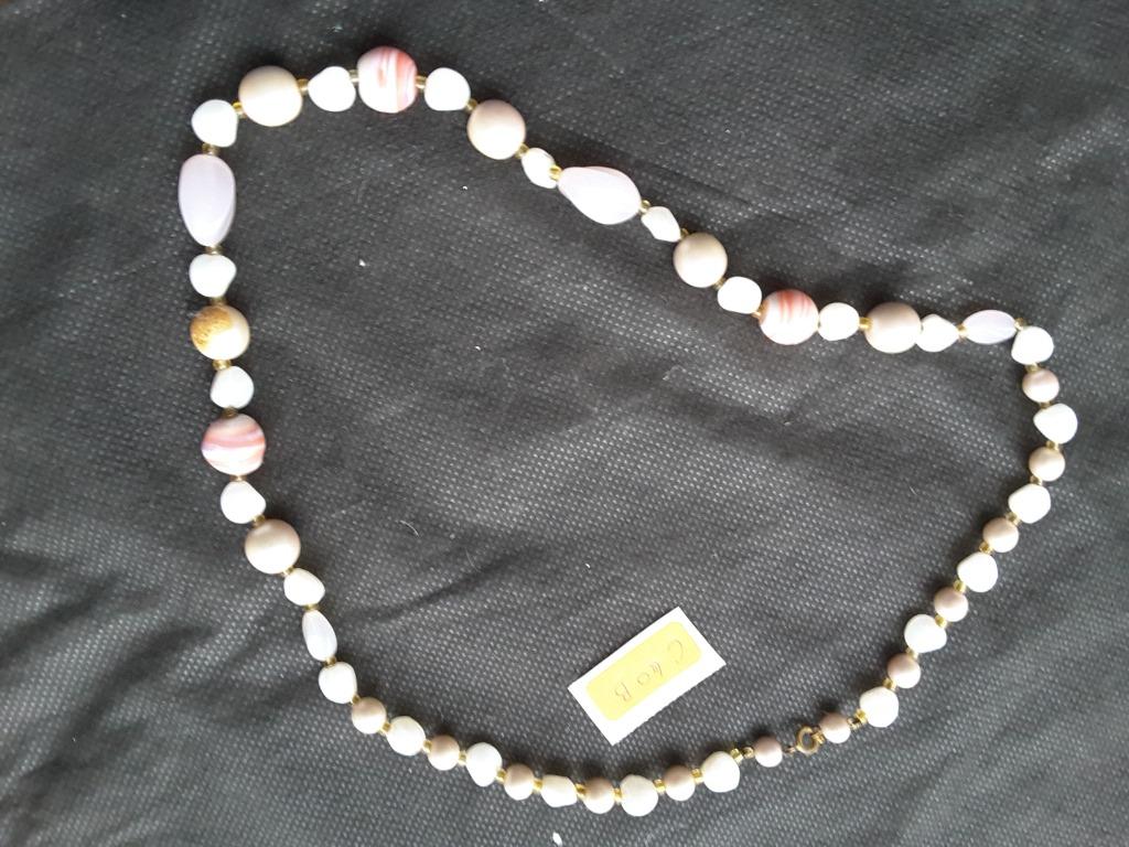 collier de fantaisie 60 cm perle blanc rose C60B, Bijoux, Sacs & Beauté, Colliers, Enlèvement ou Envoi, Neuf, Blanc, Synthétique