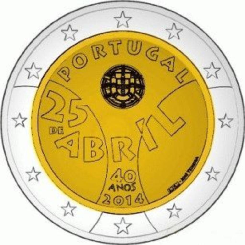 2 euromunt sp. Uitg. 2014 Portugal Anjer Revolutie, Postzegels en Munten, Munten | Europa | Euromunten, Ophalen of Verzenden, Portugal