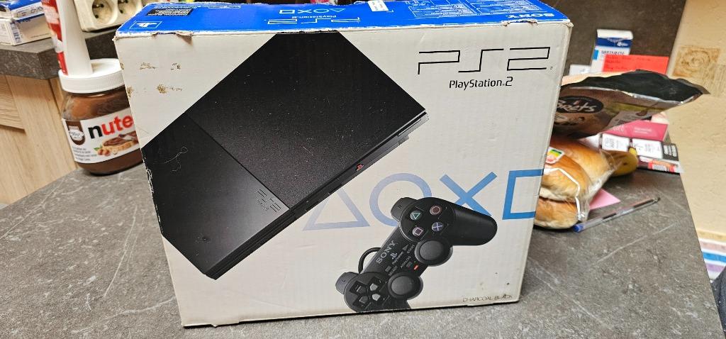 PS2 slim 90004 in doos, Games en Spelcomputers, Games | Sony PlayStation 2, Ophalen of Verzenden, Gebruikt