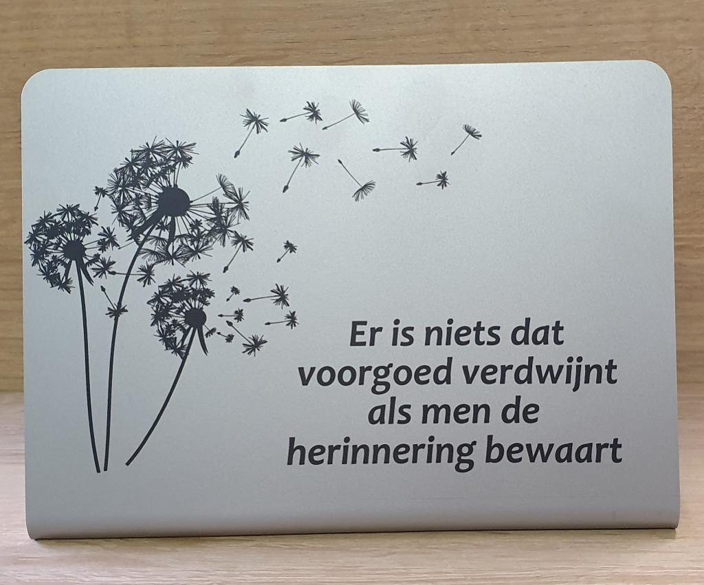 RVS “Paardenbloem” Rouwdecoratie, , grafdeco_Techniekwinkel, Ophalen of Verzenden, Nieuw