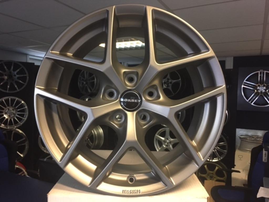 NIEUWE set 16 inch 5x112 Borbet  sportvelgen VW Audi Seat, Auto-onderdelen, Banden en Velgen, Velg(en), Zomerbanden, 16 inch, Nieuw