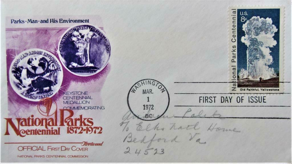 FDC- U.S.A.- NATIONAL PARK YELLOWSTONE, Ophalen of Verzenden, Gestempeld, Dier of Natuur