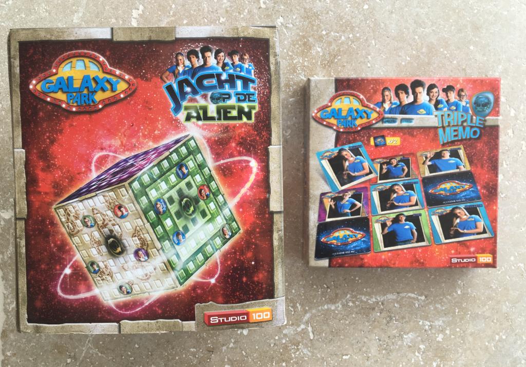 GALAXY PARK jacht op de alien + memory spel + leesboeken, Hobby en Vrije tijd, Ophalen of Verzenden, Zo goed als nieuw, Studio 100