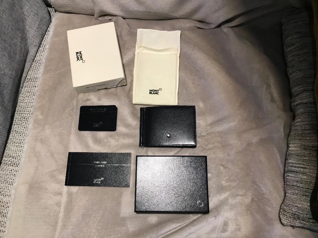 Montblanc wallet 6CC met clip, Handtassen en Accessoires, Portemonnees, Ophalen, Nieuw, Zwart, Met knipsluiting