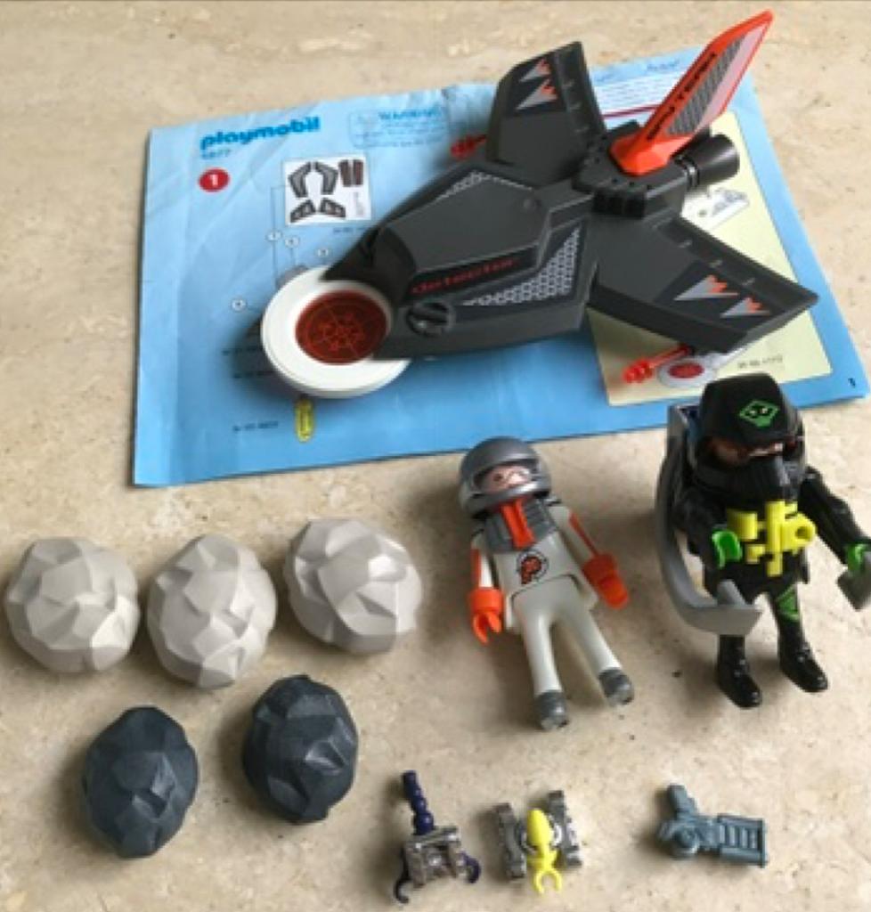 JEU "PLAYMOBIL - "JET DE DETECTION DES AGENTS SECRETS" - 487, Ophalen of Verzenden, Gebruikt