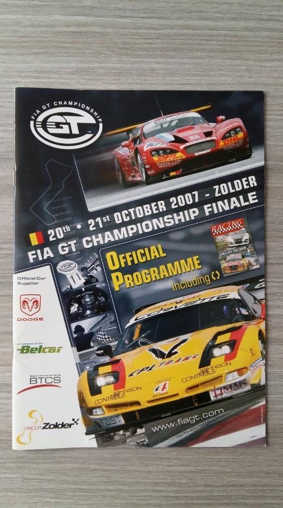 Fia GT Championship Circuit Zolder 2007 - Official Programme, Ophalen of Verzenden, Zo goed als nieuw, Overige merken