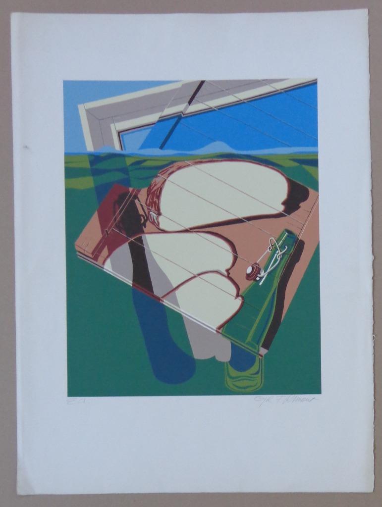 CYR FRIMOUT / TYPISCHE FIGURATIE / KLEURZEEFDRUK / 76x56cm, Ophalen of Verzenden