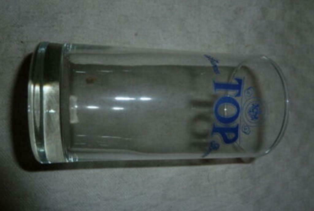 #E glas TOP Sources - Bronnen ( Brakel ), Verzamelen, Glas en Drinkglazen, Gebruikt, Waterglas, Ophalen of Verzenden