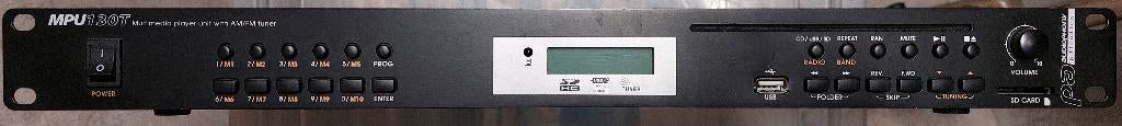 Audiophony MPU 130T 19" CD Player, USB, Tuner, Enlèvement, Comme neuf