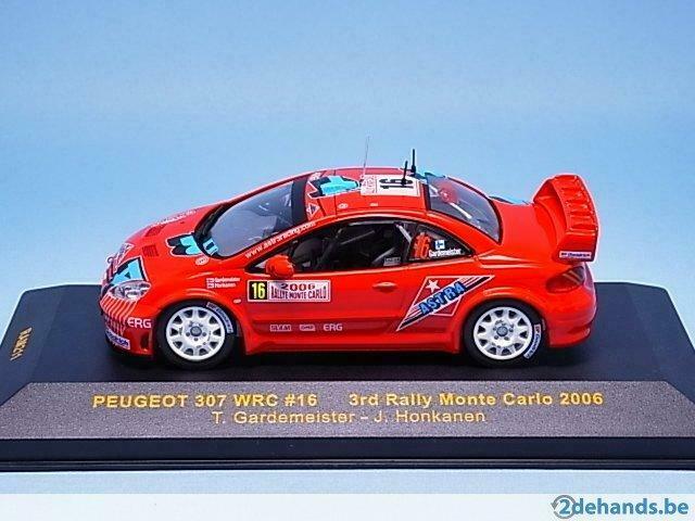1:43 Ixo Peugeot 307 WRC 2006 rally Monte Carlo rood "Astra", Ophalen of Verzenden, Nieuw, Auto