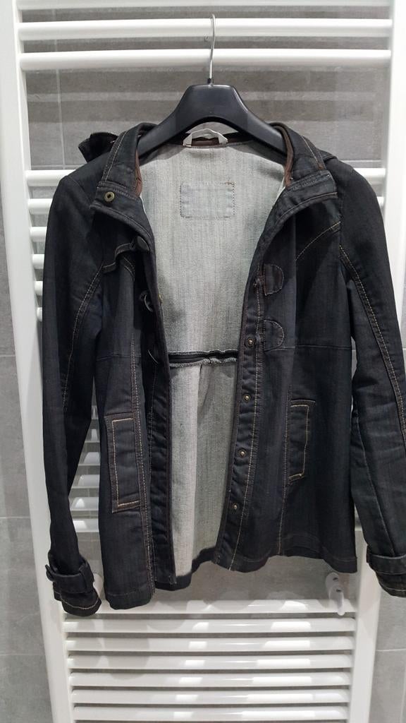 Parka jeans dame taille médium  pour 15 €, Ophalen, Zo goed als nieuw