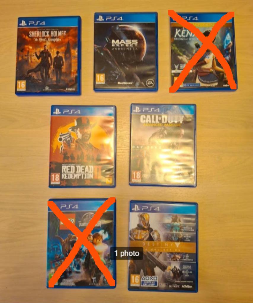 Set van 7 PS4-games, Games en Spelcomputers, Games | Sony PlayStation 4, Verzenden, Zo goed als nieuw