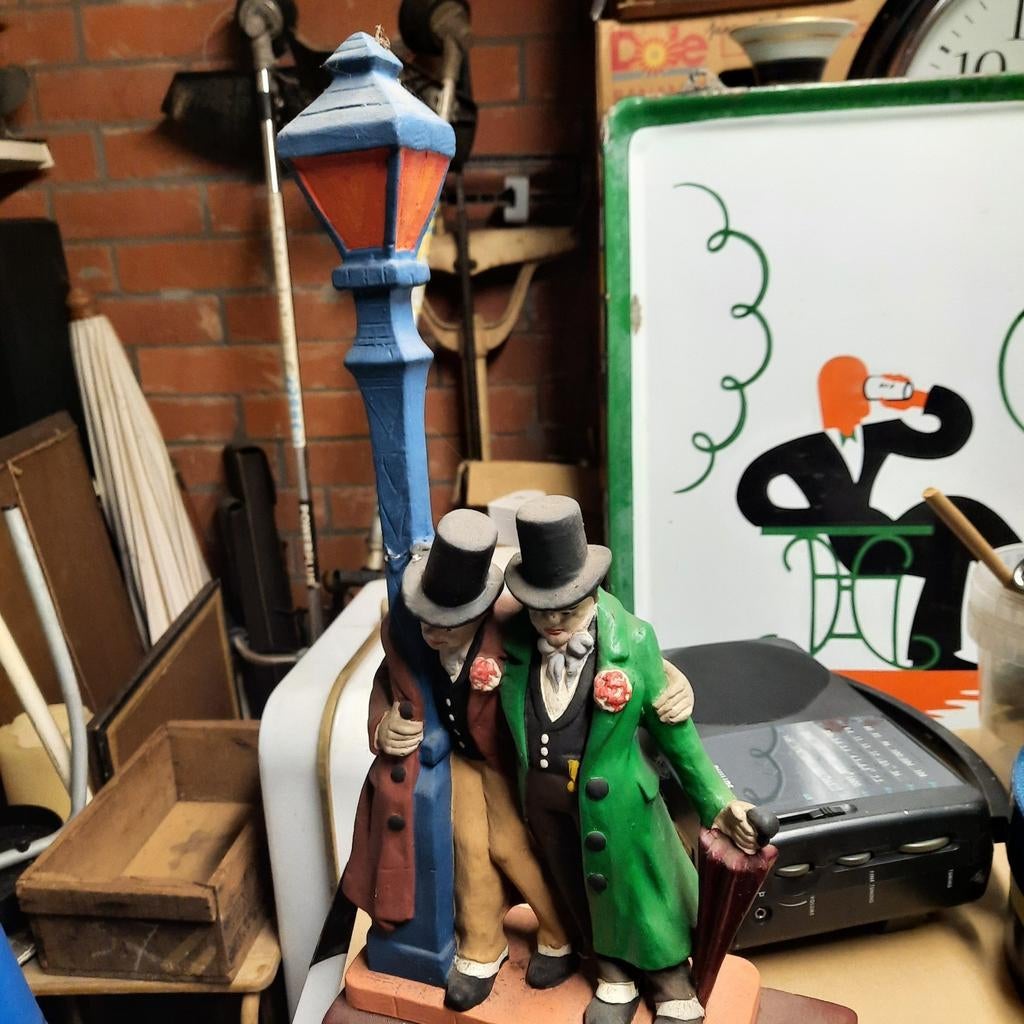 Figurines d'hommes ivres... en plâtre., Collections, Enlèvement ou Envoi, Utilisé