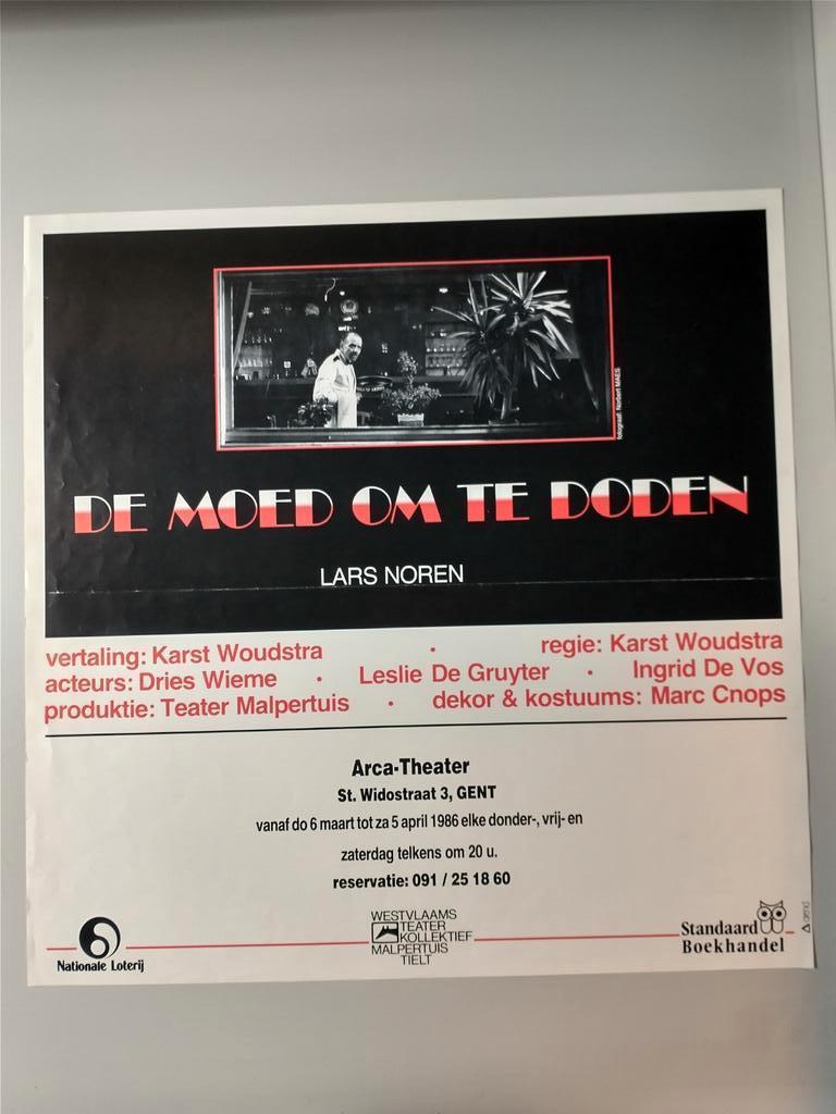 Lars Noren - De moed om te doden affiche 1986, Ophalen of Verzenden, Gebruikt