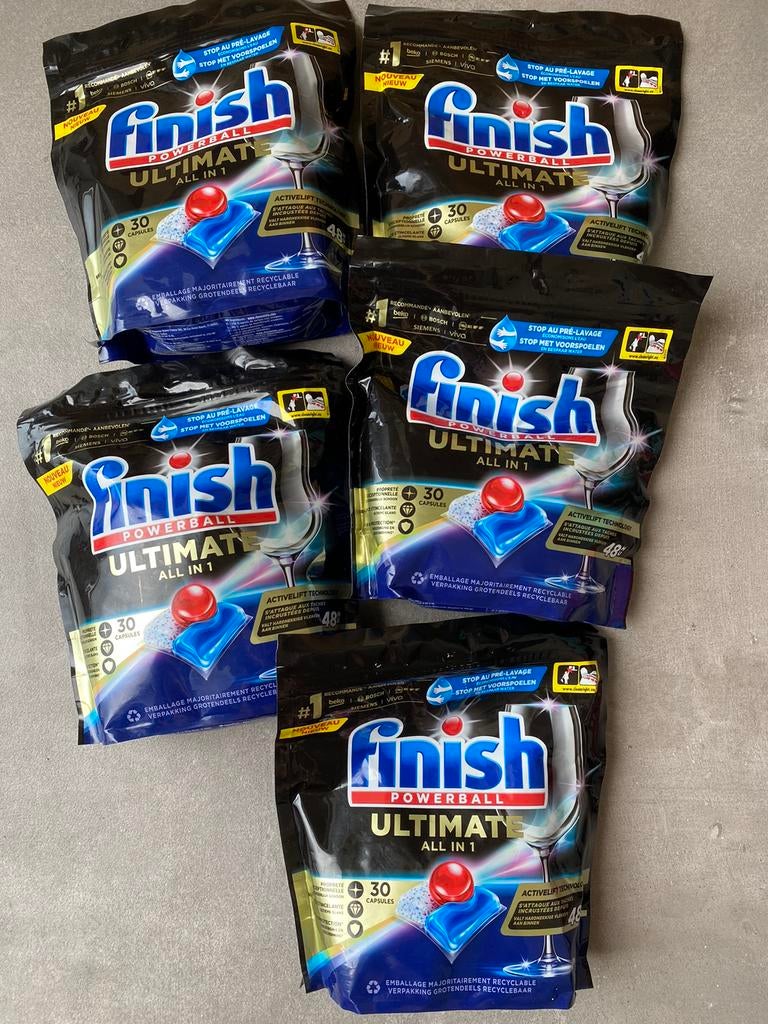 Finish powerball ultimate all in 1. 5 stuks. Nieuw, Ophalen of Verzenden, Schoonmaakmiddel