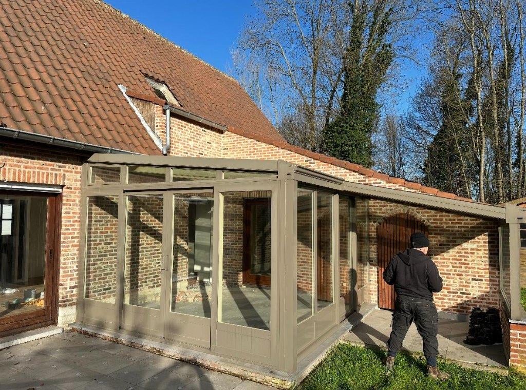 Complete Aluminium Veranda (Gedemonteerd) - scherp geprijsd, Tuin en Terras, Overkappingen, Ophalen, Gebruikt, Veranda