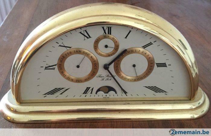 Horloge de bureau Jean Roulet Le Locle avec phase de la Lune, Enlèvement ou Envoi, Utilisé