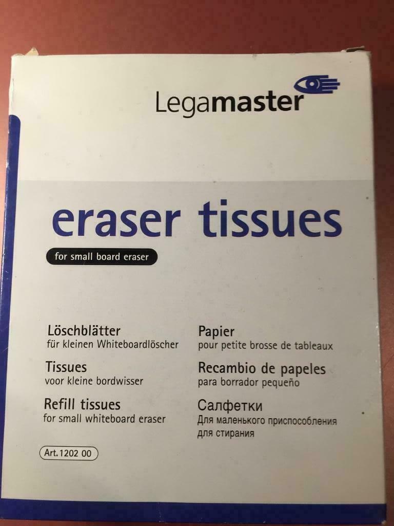 Legamaster Eraser tissues voor viltstiftborden, Ophalen of Verzenden, Nieuw in verpakking, Overige typen