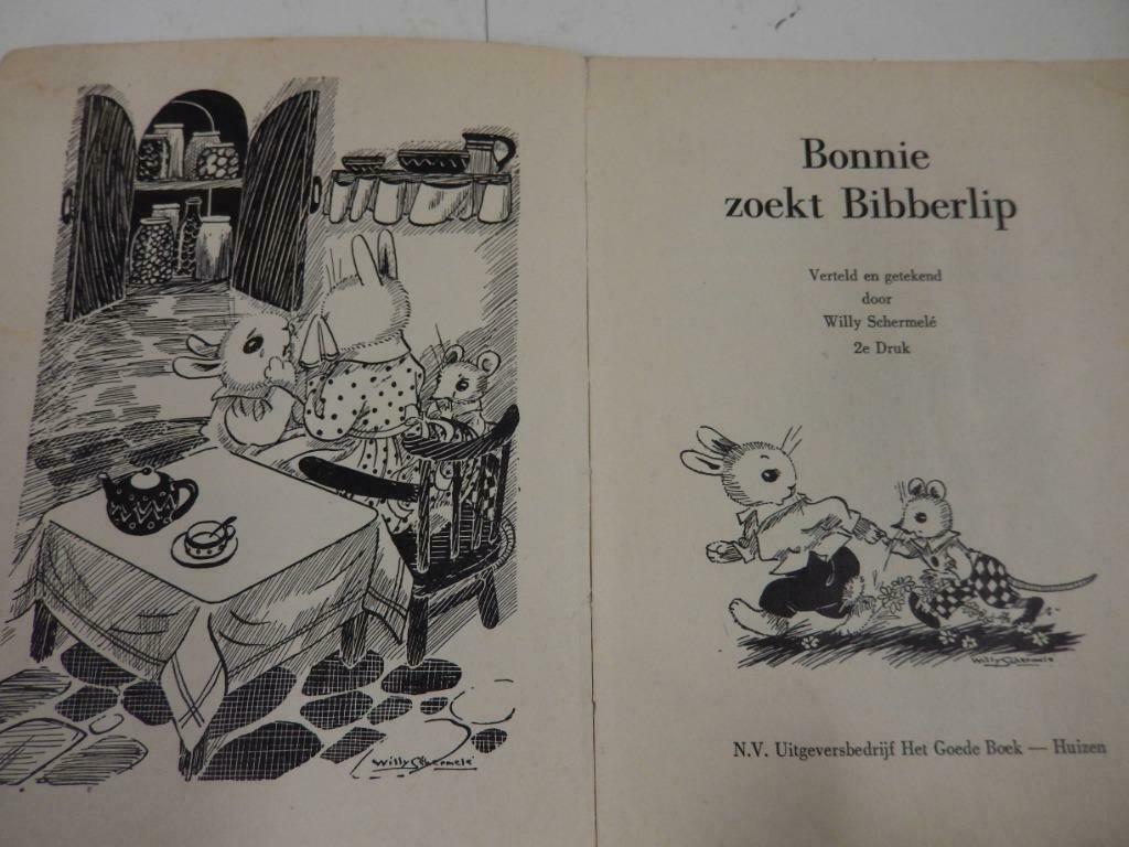 (voor)leesboekje "BONNIE ZOEKT BIBBERLIP" (Willy Schermelé), Boeken, Ophalen of Verzenden, Gelezen, Willy Schermelé, Fictie algemeen