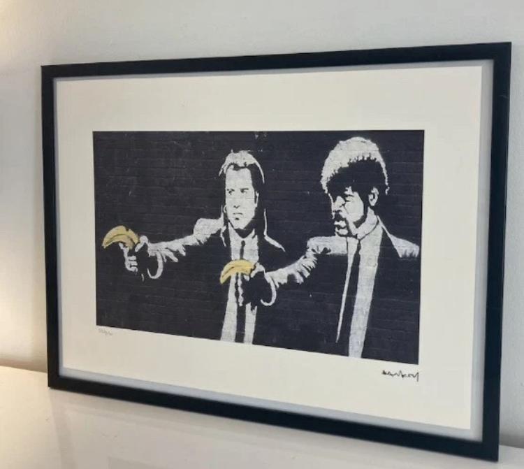 BANKSY : lithographie encadrée et numérotée à la main, Antiquités & Art, Art | Lithographies & Sérigraphies, Enlèvement ou Envoi