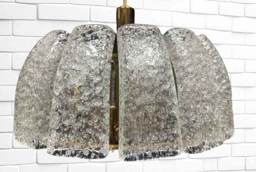vintage designe hanglamp Doria ice-glas oude stock  1972, Ophalen, Huis en Inrichting