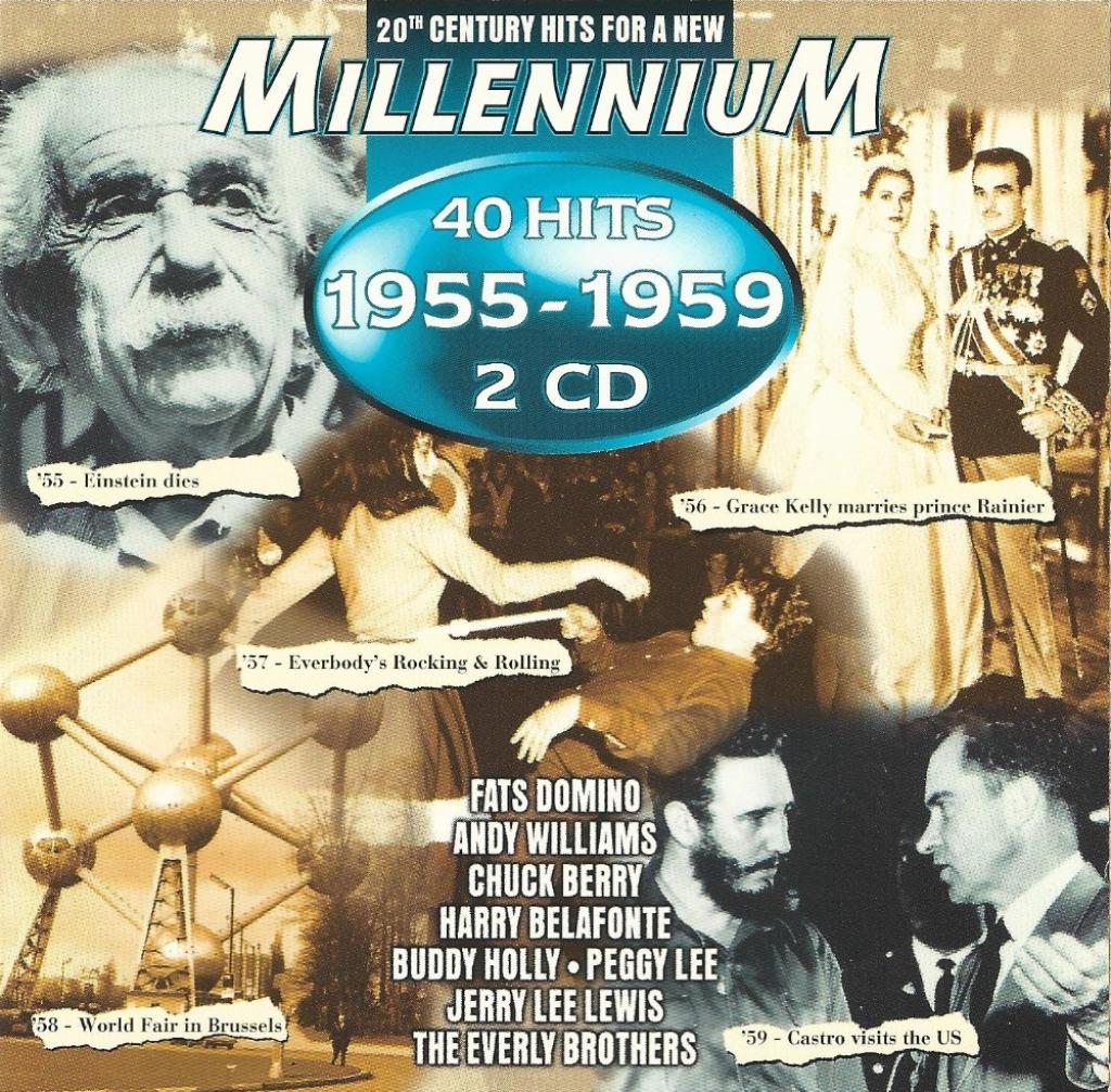 2CD * MILLENNIUM - 40 HITS 1955-1959, Ophalen of Verzenden, Zo goed als nieuw