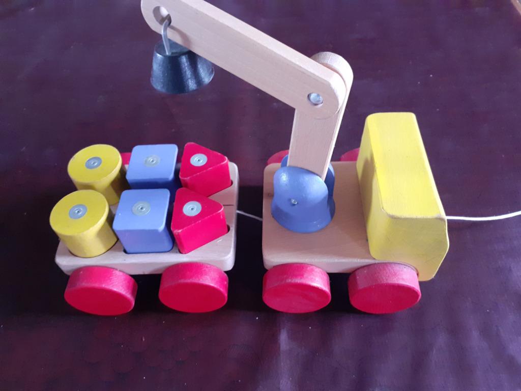 Jouet en bois - camion, Enlèvement ou Envoi, Comme neuf, Jouet à Pousser ou Tirer