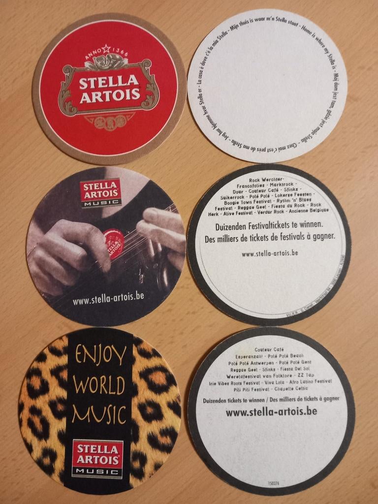 Bierviltjes Stella Artois (82), Ophalen of Verzenden, Zo goed als nieuw, Stella Artois