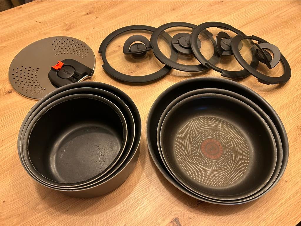 Ingenio Tefal pan- en pannenset, Ophalen of Verzenden, Gebruikt