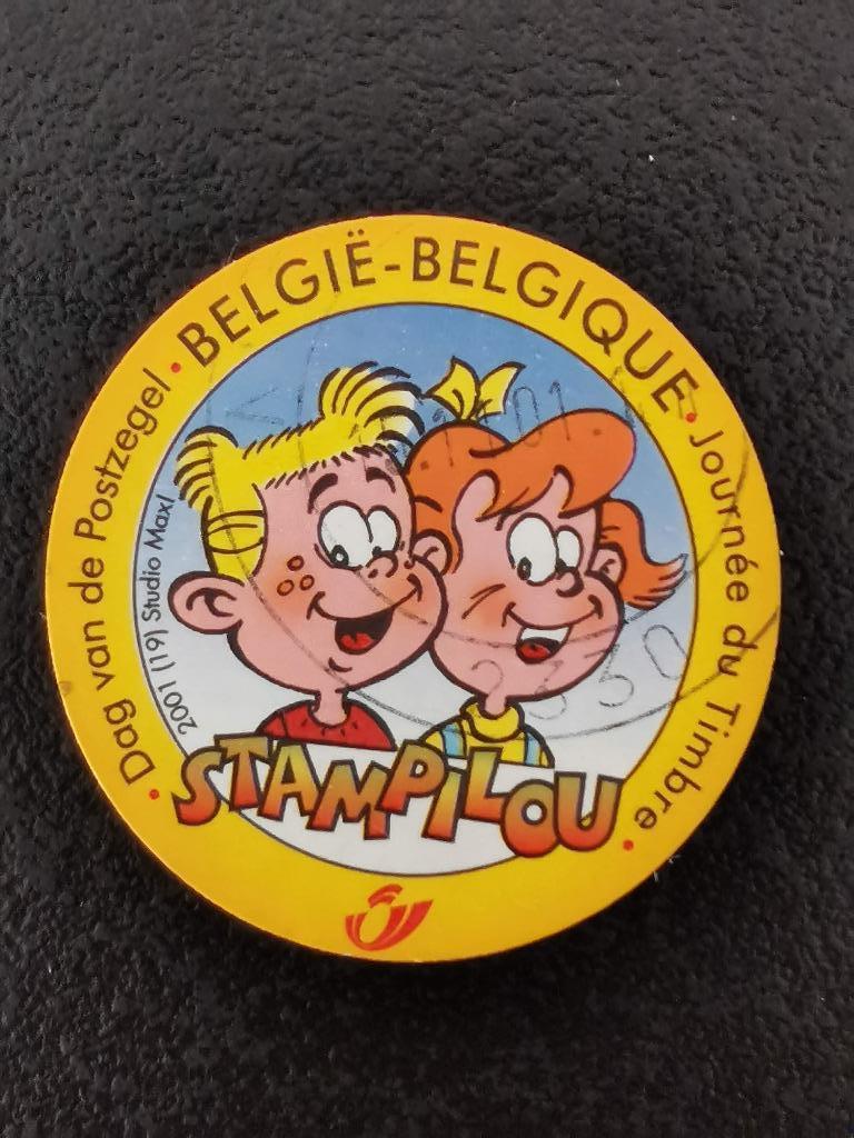 Belgique 2001 - personnages de dessins animés Stam et Pilou, Enlèvement ou Envoi, Affranchi