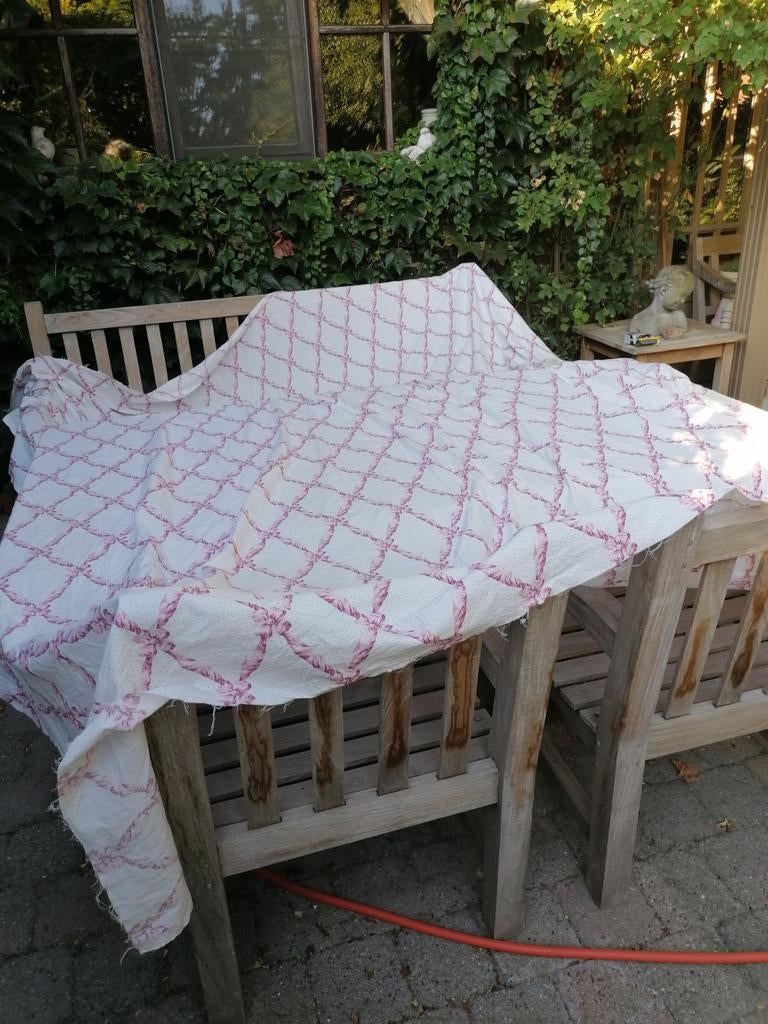 Nouveau tissu romantique avec des nœuds vieux rose, Enlèvement ou Envoi