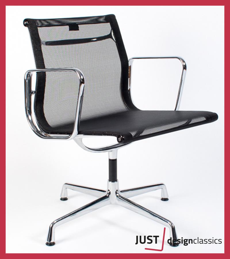 Vitra Eames ea108 Zwart Netweave Chroom (voorraad:6), Ophalen, Zo goed als nieuw, Zwart